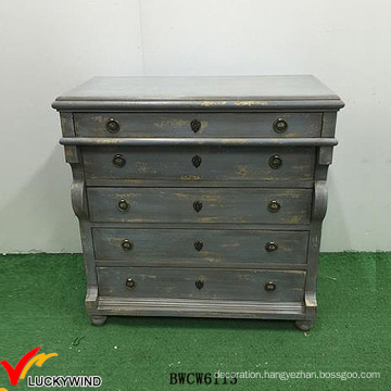 Fuzhou Furniture Factory Distressed Stained Wood Cabinet